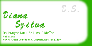 diana szilva business card